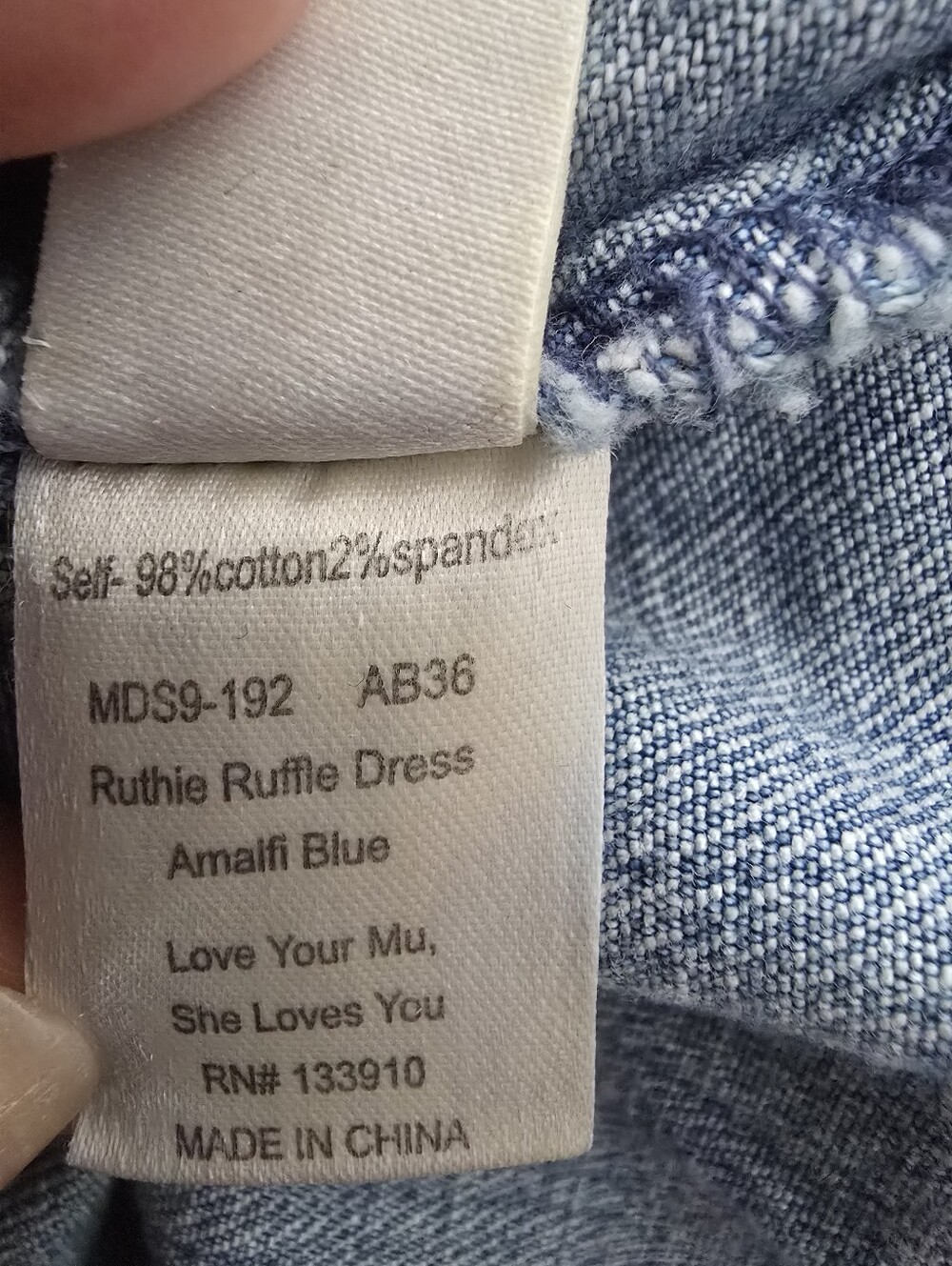 Show Me Your MuMu Ruthie Ruffle Denim Mini Dress - Picture 9 of 9